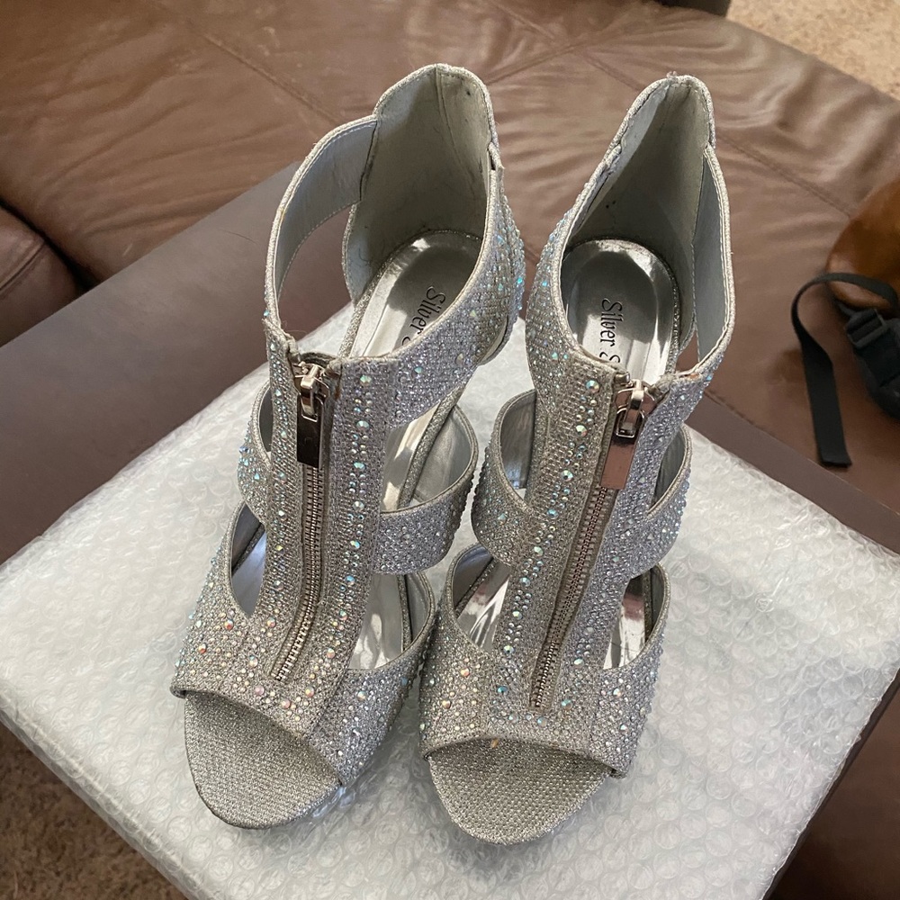 Silver Bling Shoes